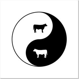 BBQ - Yin Yang Cow Posters and Art